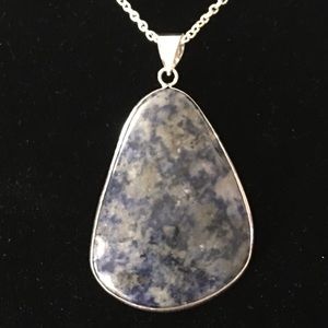 🩸Quartz with Azurite Necklace🩸